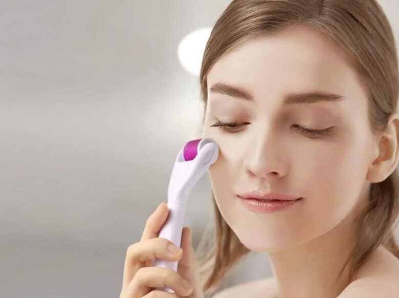 ''Derma Roller'', Mikroadatu mezoterapijas ādas kopšanas rullītis sejai, kaklam, ķermenim, 6 vienā, komplekts