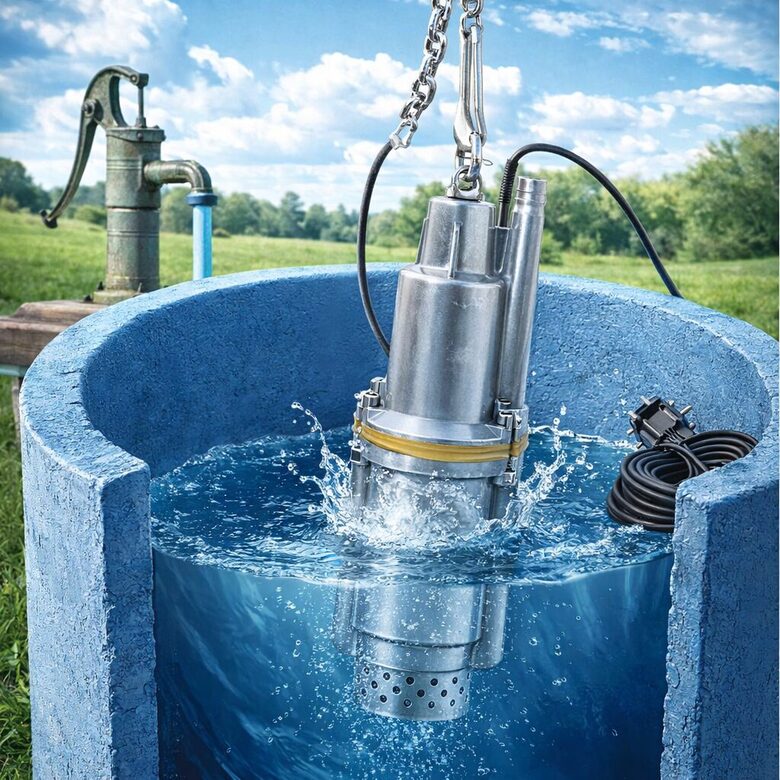 Iegremdējamais tīra ūdens sūknis, iegremdējams akas pumpis, 220W, 1000 l/h
