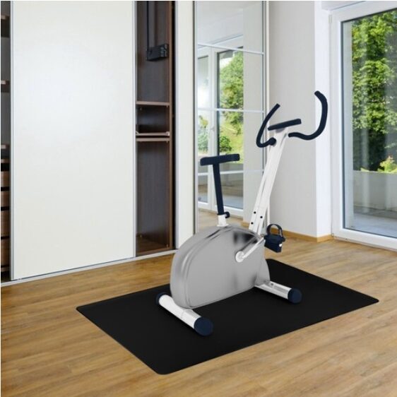 Aizsargpaklājs zem krēsla, universāls paliktnis grīdas aizsardzībai, aizsargājošs paklājs ofisa krēsliem, 100 x 140 cm, melns