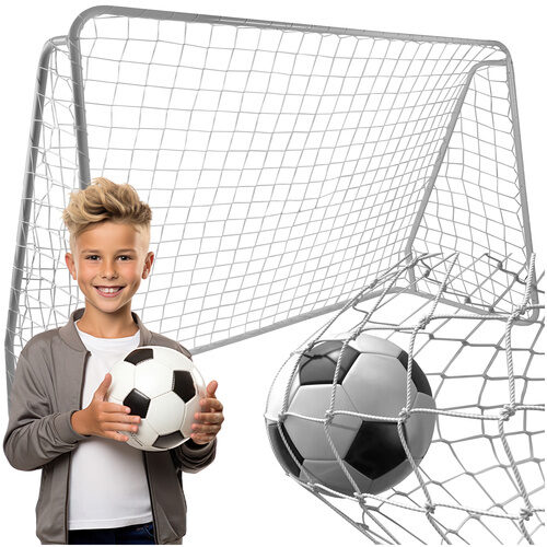 Futbola vārtu tīkls, 213 x 150 x 90 cm, izturīgs pret triecieniem un laikasptākļiem