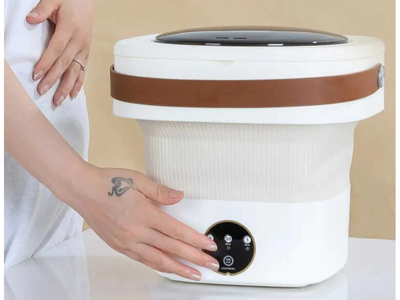 Mini pārnēsājama veļas mašīna, kompakta un saliekama ceļojumu un tūrisma veļas mazgājamā mašīna drēbēm un veļai, 11 l