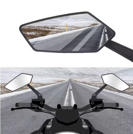Universālie motocikla atpakaļskata spoguļi, moto sānu spoguļi 2 gab komplekts