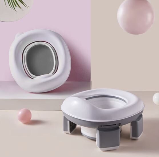 Pārnēsājamais ceļojuma podiņš bērniem, bērnu tūrisma poda paliktnis (2in1)