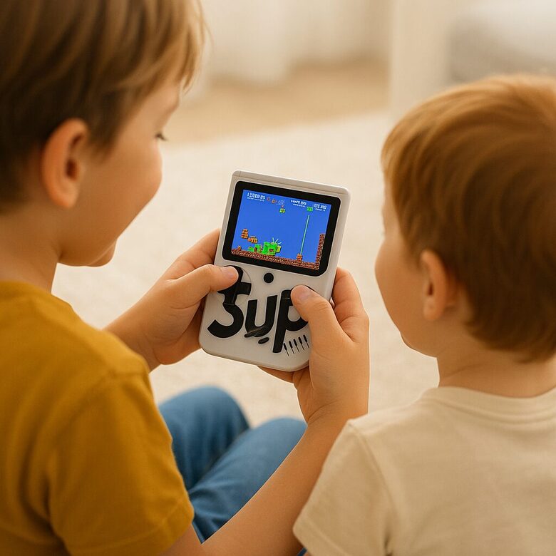 RETRO video spēļu konsole ar 400 spēlēm, mini ''game box'' ar 3 collu displeju un uzlādējamu akumulatoru, pievienojama TV