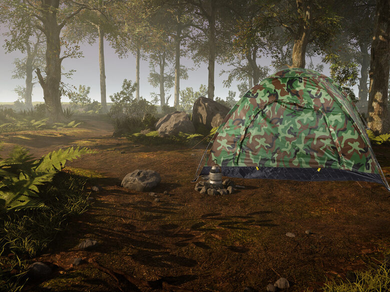 Tūristu telts 1 - 2 personām, kempinga telts ar moskītu tīklu, lietus izturīga, 200 x 150 x 115 cm