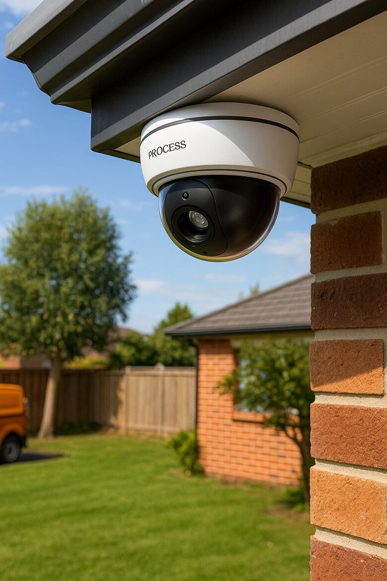 Video novērošanas kameras imitācija, butaforija ar mirgojošu LED diodi, apaļa ''Fake Camera''