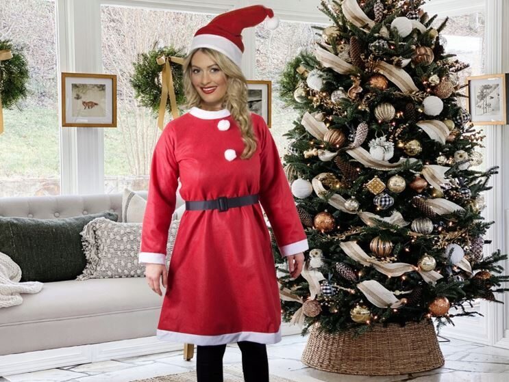 Ziemassvētku kostīms sievietēm, ''Santa Klausa kundze'', sieviešu tērps