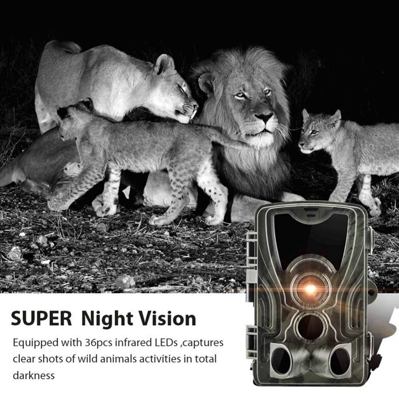 Mednieku kamera mežam ar nakts redzamību un 3 kustību sensoriem, meža kamera, 20MP, FULL HD, 1080p