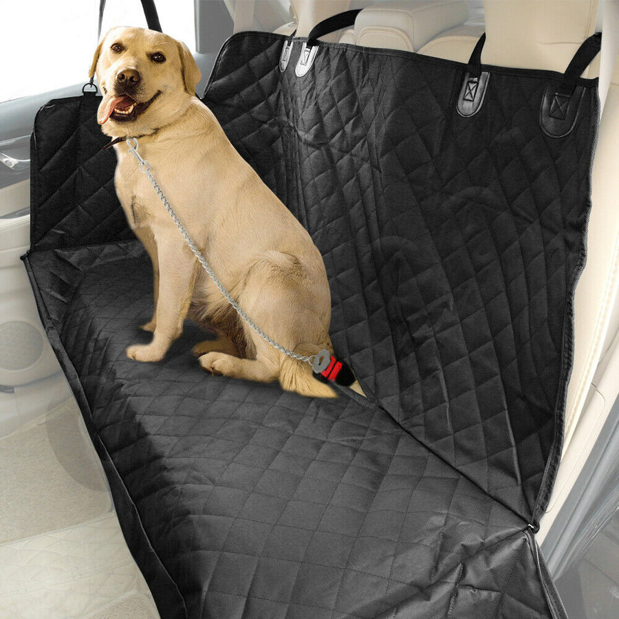 Pārklājs suņu pārvadāšanai automašīnā, aizmugurējiem sēdekļiem, ar kabatiņām, ūdensizturīgs