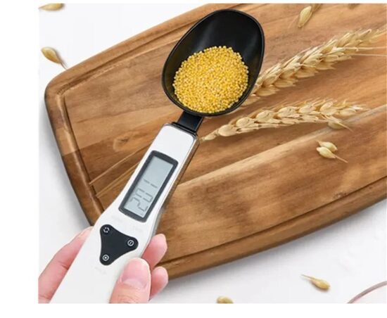Elektroniskie virtuves svari - karote ar LCD digitālo displeju un rokturi, mērkarote 500g / 0.1g