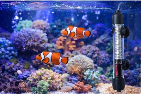 Akvārija ūdens sildītājs 50W, ar termostatu temperatūras kontrolei, efektīvs sildītājs 50 litru akvārijam