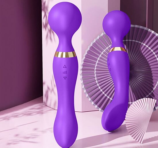 Elektriskā rokas masāžas ierīce ķermeņa masāžai, dziļo muskuļu relaksācijai, violetā krāsā
