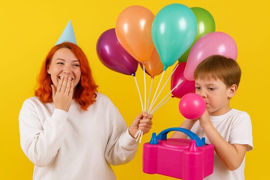 Elektriskais balonu piepūšanas pumpis, sūknis baloniem, 2 sūknēšanas režīmi, 600w