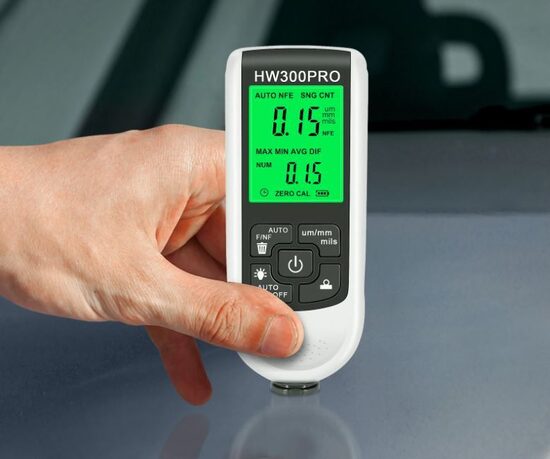 Automašīnas krāsas biezuma mērītājs, krāsas pārklājuma mērītājs dažādām virsmām, 0–2000 µm.