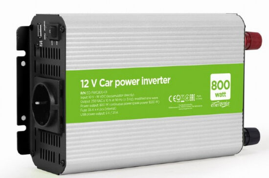 Strāvas pārveidotājs 12V- 220v, Sprieguma invertors 800W