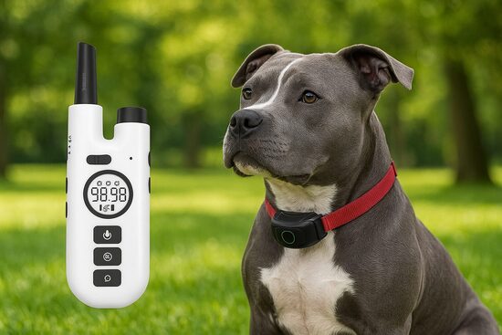 Suņu pretriešanas siksna pret riešanu un gaudošanu + pults, dresūras siksna ar pulti, 800m distance, (divi vienā - komplekts), skaņa, vibrācija, elektro impulss, uzlādējama, mazu un lielu šķirņu suņiem