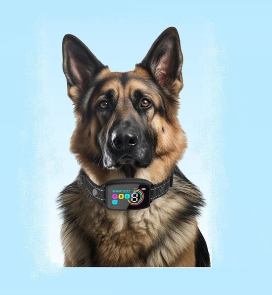 Viedā suņu pretriešanas kakla siksna, gudrā ierīce pret riešanu, skaņas, vibrācijas un elektro režīms, ūdensizturīga un uzlādējama