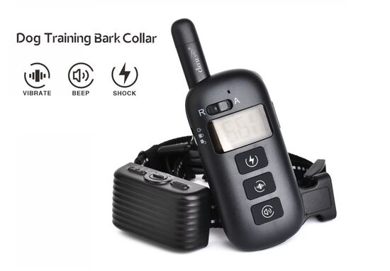 Tālvadības suņu dresūras siksna ar pulti + pretriešanas kakla siksna ( 2 in 1 ) treniņu kakla siksna suņiem, 600m distance