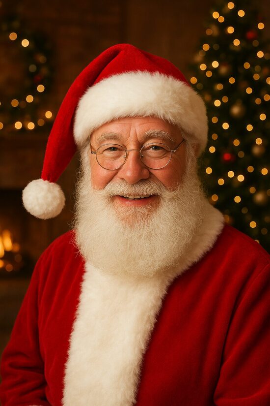 Santa Klausa cepure, ziemassvētku vecīša samta cepure