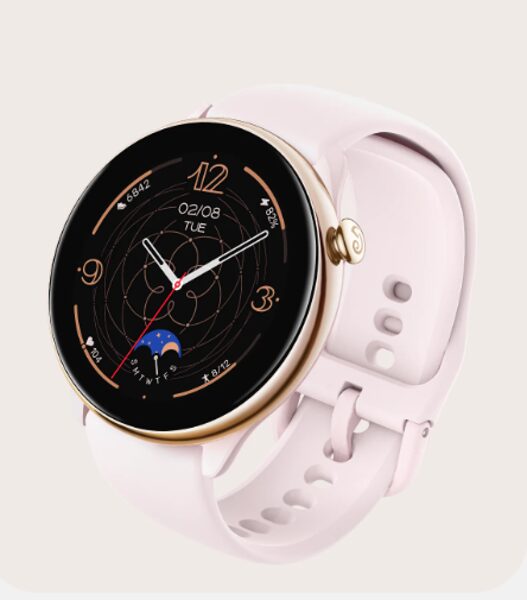 Viedais pulkstenis AMAZFIT GTR MINI/ Rozā viedpulkstenis, smart watch ar veselības monitoru, zvanu un paziņojumu pārvaldīšanu