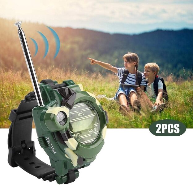 Bērnu rācijas pulkstenī, komplekts 2 gab, 7 funkcijas (7in1)