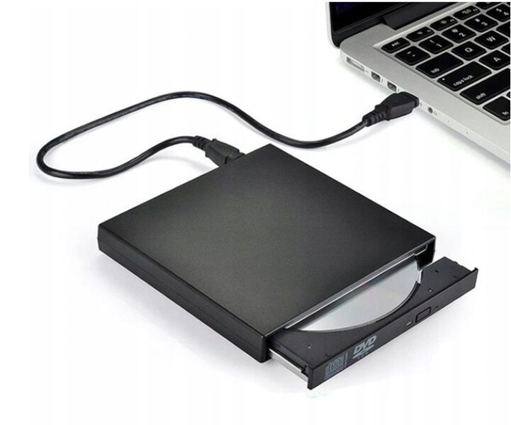 Ārējais diskdzinis + CD rakstītājs, pārnēsājams, ārējais disks, USB 2.0 A/B 