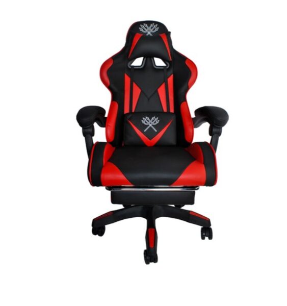 Datora spēļu gaming krēsls, melns ar sarkanu, Dunmoon