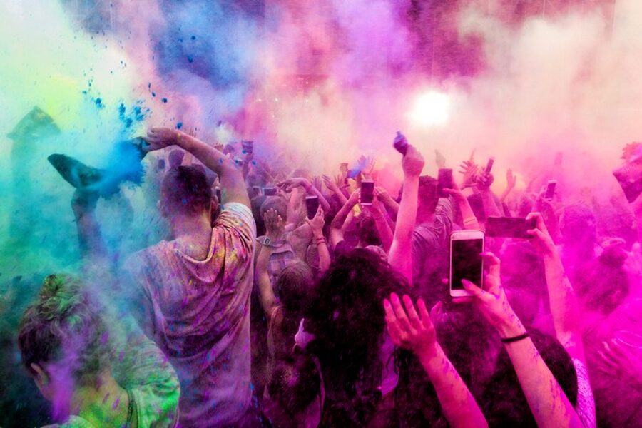 HOLI pūdera krāsas, pulveru komplekts, 10gab krāsas ballītēm un festivāliem