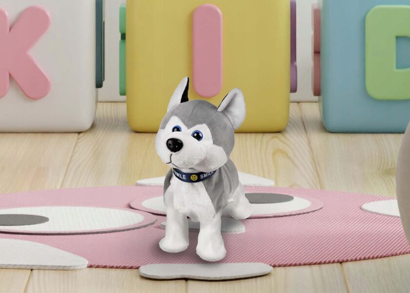 Interaktīvā rotaļlieta - gudrais haskijs, interaktīvais suns, kas darbojas uz pieskārieniem