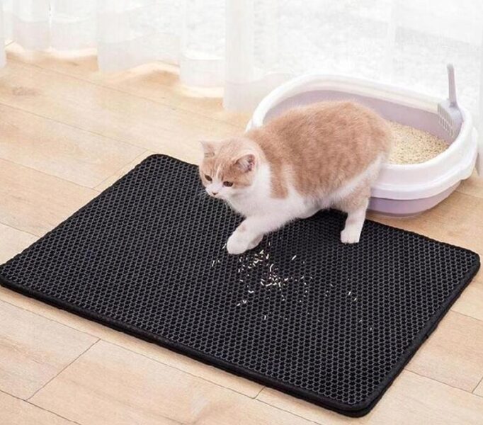 Paklājs kaķu tualetei, pie pakaišu kastes, aizsargā grīdu no kaķu smiltīm, 40 x 50 cm, dažādi izmēri