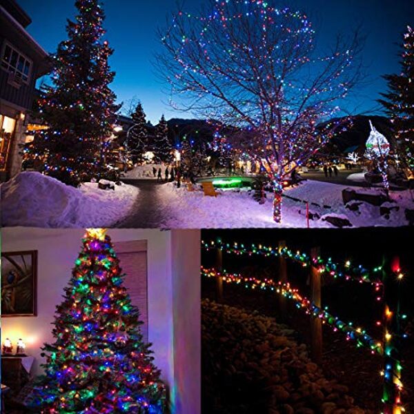Ziemassvētku LED virtene, 300 LED lampiņas ''multicolor'', daudzkrāsaina virtene iekštelpām un āra apstākļiem, 32m