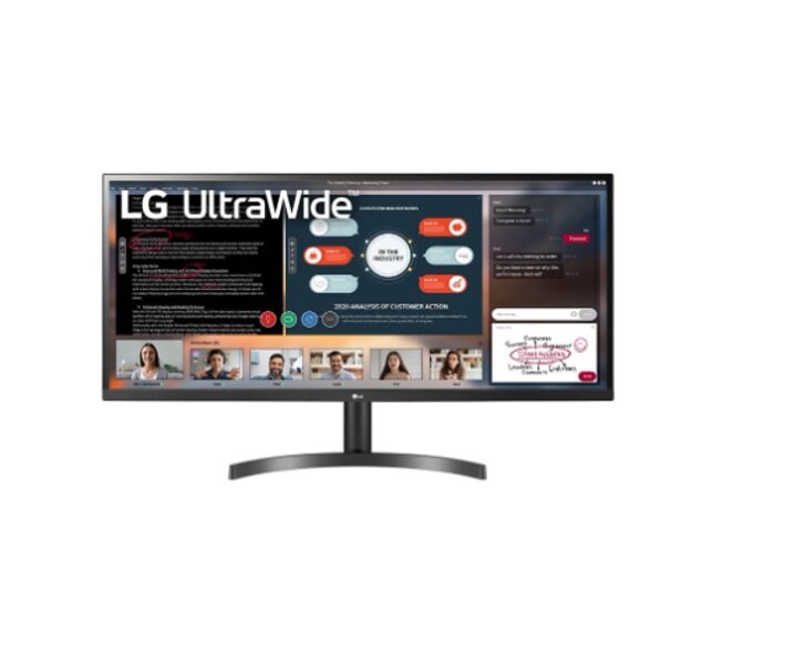 LCD monitors LG 34WP500-B UltraWide FHD HDR, ekrāna izmērs 34", 21 : 9, 2560x1080, 75Hz, Matēts displejs, 5 ms