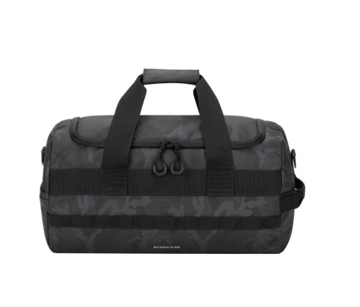 Militārā tipa soma ceļojumiem un tūrismam, ietilpīga un ūdensizturīga, pelēka ar melnu, Rivacase, 60L