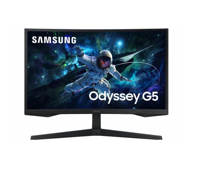 LED Monitors Samsung Odyssey G5 Curved QHD, displeja izmērs 27'', 16:9, 165 Hz, 2560 x 1440, 1 ms