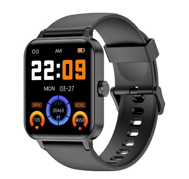 Viedpulkstenis ''Smart Watch'' R30, melns, soļu skaitītājs, sirds, oksimetra un miega monitors, zvanu pārvaldīšana