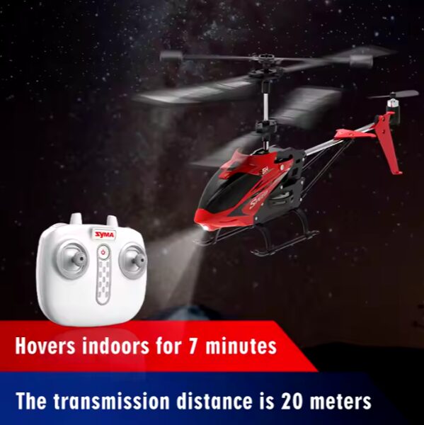 Bērnu rotaļu helikopters ar tālvadības pulti, Syma S5H R/C 2.4GHz / RTF, sarkanā krāsā