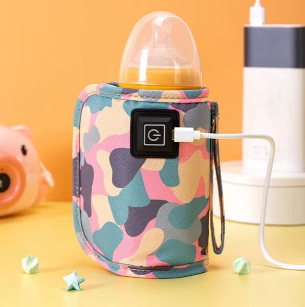 Zīdaiņu USB piena/ ūdens pudeļu sildītājs bērniem, siltuma saglabātājs, ceļojumiem, pastaigām, 40 °C-60 °C