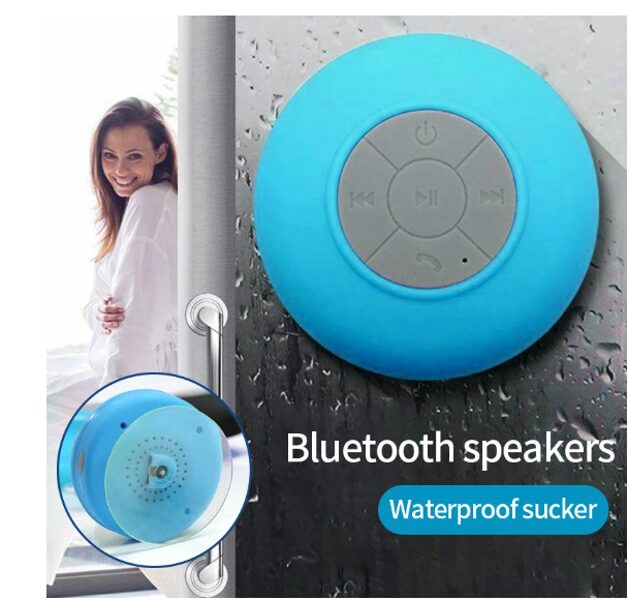 Bluetooth tumba - mini stereo bezvadu skaļrunis, piesūceknis, mitruma izturīgs