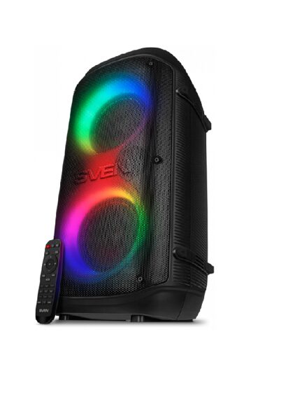Mūzikas centrs, skaļrunis SVEN PS-800, Bluetooth, Aux, SD slots, FM Radio, ar tālvadības pulti, LED apgaismojums, melns