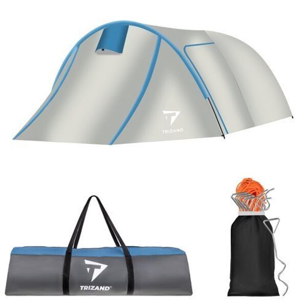 Telts tūrismam vai kempingam, lietus un vēja izturīga, 1-3 personām, 210 x 120 cm