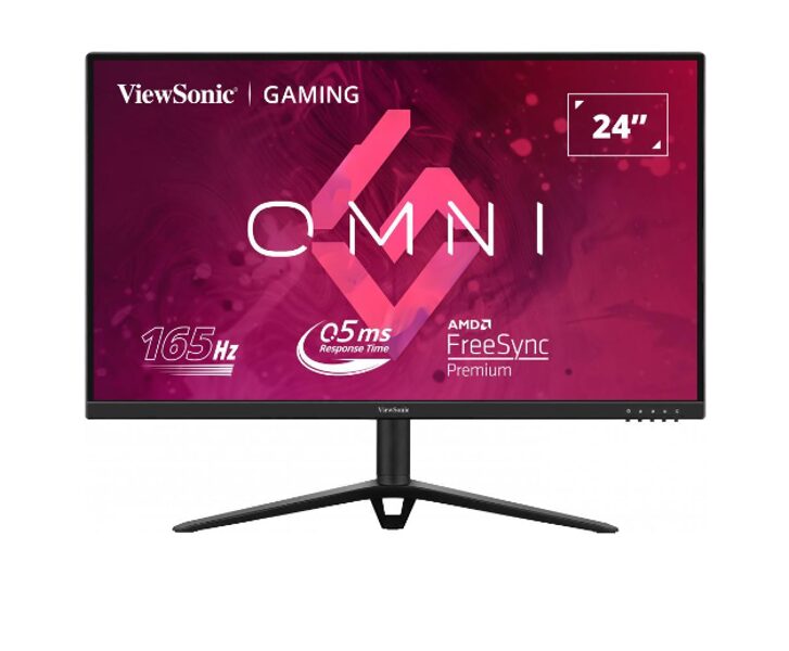 LCD monitors VIEWSONIC VX2428J, ekrāna izmērs 23,8", datorspēlēm, 1920x1080, 16:9, 165Hz, Matēts ekrāns, 0,5ms, ar skaļruņiem un regulējamu augstumu un slīpumu, melnā krāsā