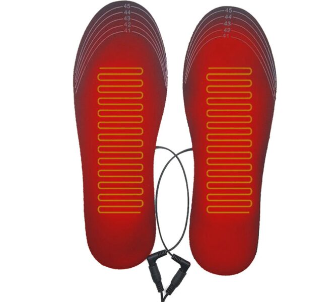 Apsildāmās apavu zolītes ziemai, elektriskais pēdu sildīšanas paliktnis, 41-46 izmērs